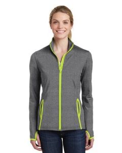 Sport-Tek Ladies Sport-Wick Stretch Contrast Full-Zip Jacket.  LST853